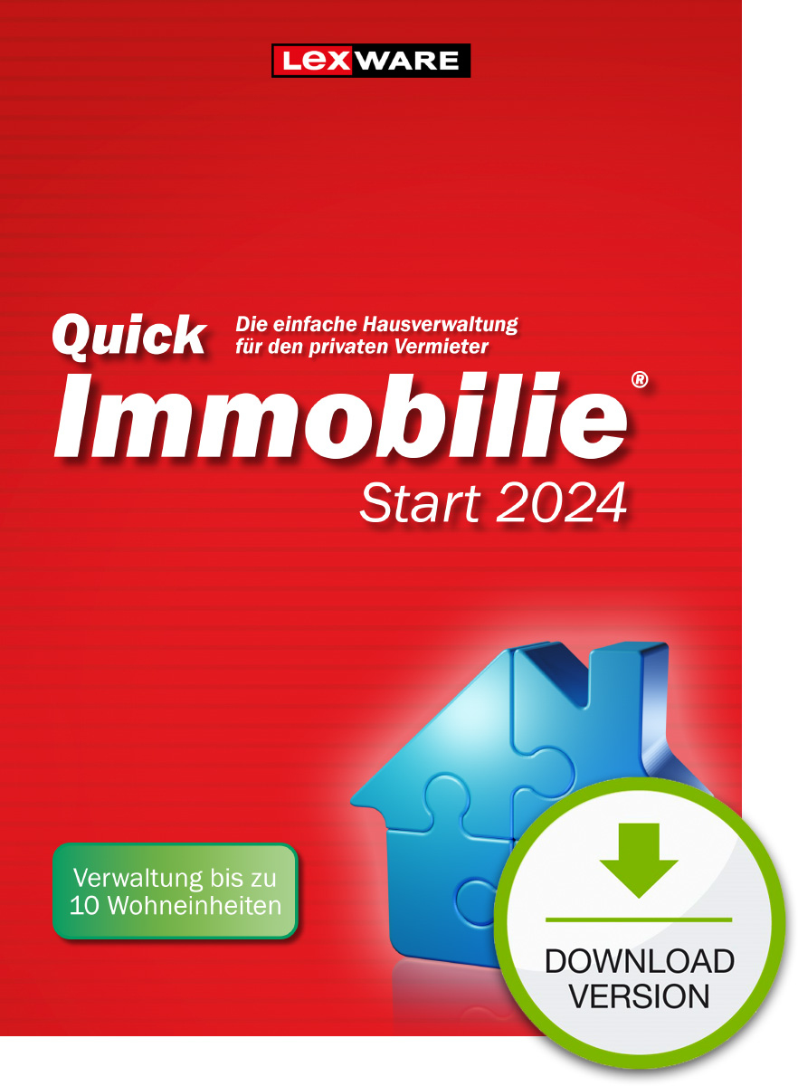 Lexware QuickImmobilie start 2024 Download – Software – Finanzen/Steuer