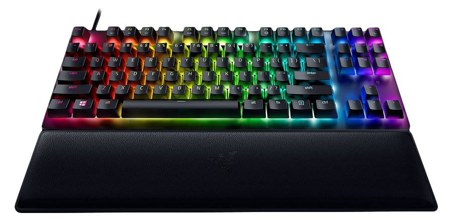 Razer Huntsman V2 Tenkeyless, Tenkeyless (80 - 87 %), Kabelgebunden, USB, QWERTY, RGB-LED, Schwarz