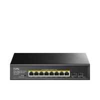 CUDY GS1008PS2, Unmanaged, Gigabit Ethernet (10/100/1000), Power over Ethernet (PoE), Rack-Einbau, Wandmontage