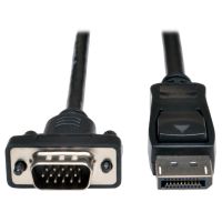 Tripp P581-003-VGA-V2 DisplayPort 1.2-auf-VGA-Adapterkabel, DP mit Verriegelungen auf HD15 (Stecker/Stecker), 0,9 m., 0,91 m, DisplayPort, VGA, Männlich, Männlich, Nickel/Gold