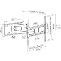 Equip Befestigungskit (artikulierende bewegliche Wandhalterung) für gekrümmter LCD-Fernseher - Bildschirmgröße: 94-177.8 cm (37"-70")