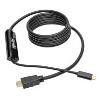 Tripp U444-006-H Aktives USB-C-zu-HDMI-Adapterkabel (Stecker/Stecker), 4K, Schwarz, 1,8 m, 1,8 m, USB Typ-C, HDMI, Männlich, Männlich, 3840 x 2160 Pixel