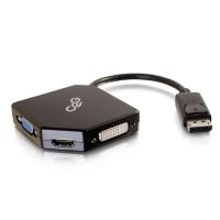 C2G DisplayPort auf HDMI-/DVI-/VGA-Adapter, DisplayPort, HDMI, VGA, DVI, Schwarz