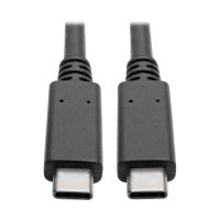 Tripp U420-003-G2-5A USB-C-Kabel (Stecker/Stecker) – USB 3.2 Gen 2 (10 Gbit/s), 5 A (100 W) Nennstrom, Thunderbolt 3-kompatibel, 0,91 m, 0,914 m, USB C, USB C, USB 3.2 Gen 2 (3.1 Gen 2), Männlich/Männlich, Schwarz