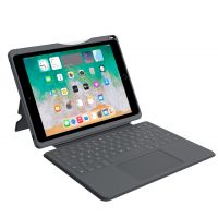 DEQSTER Smart Rugged Touch Plus Keyboard 10.2", QWERTZ, Deutsch, Mechanischer Switch, Apple, iPad 10.2" (7./.8./.9. Gen.), Grau