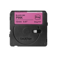 Brother BTAG-P31 - Schwarz auf Pink - Rolle (1,2 cm x 4 m)