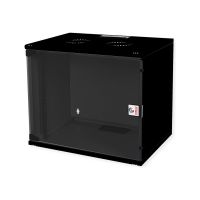 ROTRONIC-SECOMP Roline Basic - Schrank Netzwerkschrank - kit - geeignet für Wandmontage - Jet Black, RAL 9005 - 7U - 48.3 cm (19")