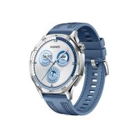 Huawei Watch GT 5 - 46 mm - Edelstahl - intelligente Uhr mit woven strap - fluoroelastomer, nylon - Blau - Handgelenkgröße: 140-210 mm - Anzeige 3.6 cm (1.43")