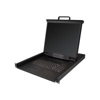 StarTech.com Rack KVM Konsole - US Tastatur(QWERTY), Ein Port VGA KVM mit 19" LCD Monitor - 1HE LCD KVM Konsolenschublade mit Kabeln - USB Unterstützung - 50.000 MTBF (RKCONS1901)