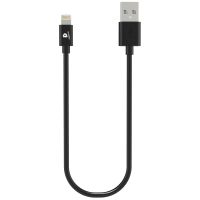 DEQSTER Mini Ladekabel Lightning auf USB-A 30cm (EDU-Verpackung), 0,3 m, Lightning, USB A, Männlich, Männlich, Schwarz