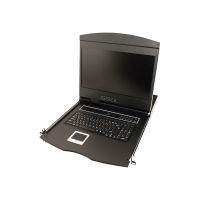 VALUE KVM-Konsole mit KVM-Switch - 8 Anschlüsse - USB - Deutsch - 48 cm (19")