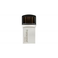 Transcend JetFlash 890, 256 GB, USB Type-A / USB Type-C, 3.2 Gen 1 (3.1 Gen 1), Kappe, 3 g, Silber