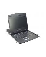 DIGITUS 19" LCD KVM Konsole, 8-Port VGA, deutsche Tastatur