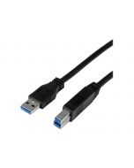 StarTech.com 1m zertifiziertes USB 3.0 SuperSpeed Kabel A auf B - Schwarz - USB 3 Anschlusskabel - Stecker/Stecker - USB-Kabel - USB Type B (M)