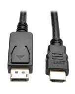 Eaton Tripp Lite P582-006-V2 DisplayPort 1.2-auf-HDMI-Adapterkabel, DP mit Verriegelungen auf HDMI (Stecker/Stecker), UHD 4K, 1,8 m., 1,83 m, DisplayPort, HDMI, Männlich, Männlich, Gold