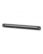 Eaton Tripp Lite Series Cat6 24-Port Patch Panel - PoE+ Compliant, 110/Krone, 568A/B, RJ45 Ethernet, 1U Rack-Mount, TAA - Patch Panel - Rack montierbar - CAT 6 - RJ-45 X 24 - Schwarz - 1U - 48.3 cm (19")