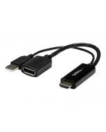 StarTech.com 4K 30Hz HDMI to DisplayPort Video Adapter w/ USB Power - 6 in - HDMI 1.4 (Male)