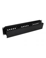 StarTech.com 2 HE 19 Rangierpanel / Kabelordner Kabelmanagement mit Abdeckung - Server Finger Kabelkanal - Kabelführungsplatte für Schaltschrank - Schwarz - 2U - 48.3 cm (19")