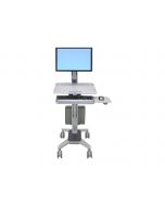 Ergotron WorkFit-C Single LD Sit-Stand Workstation - Wagen - für LCD-Display / PC-Ausrüstung - Grau - Bildschirmgröße: bis zu 76,2 cm (bis zu 30 Zoll)