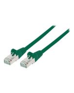 Intellinet Network Patch Cable, Cat6A, 1m, Green, Copper, S/FTP, LSOH / LSZH, PVC, RJ45, Gold Plated Contacts, Snagless, Booted, Polybag - Patch-Kabel (DTE)