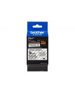 Brother TZe-S121 - Extra starker Klebstoff - schwarz auf durchsichtig - Rolle (0,9 cm x 8 m)