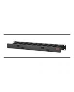 APC Horizontal Cable Manager Single-Sided with Cover - Rack - Kabelführungssatz - Schwarz - 1U - 48.3 cm (19")