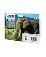 Epson 24 Multipack - 6er-Pack - 29.1 ml - Schwarz, Gelb, Cyan, Magenta, hellmagentafarben, hell Cyan - original - Blisterverpackung - Tintenpatrone (Alternative zu: Epson 24XL)