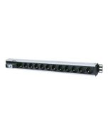 Intellinet Vertical Rackmount 12-Way Power Strip - German Type, With Single Air Switch, No Surge Protection - Stromverteilungseinheit (Rack - einbaufähig)