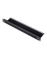 ROTRONIC-SECOMP Roline - Kabeleingangsplatte für Rack - mit Bürstenstreifen - Jet Black, RAL 9005 - 1U - 25.4 cm (10")