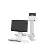 Ergotron Sit-Stand Combo System Mit CPU-Halter klein - Befestigungskit (Tastatur-Tablett, CPU Wandhalterung, einstellbarer Monitorarm)