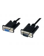 StarTech.com 2m Seriell DB9 RS-232 Nullmodemkabel - Schwarz - Stecker/Buchse - 9 Pin Null Modem Kabel - Nullmodemkabel - DB-9 (W)