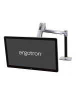 Ergotron LX - Befestigungskit (Verlängerungsarm, Stange, VESA-Adapter, Steh-Sitz-Arm, Tisch-Klemme, Befestigung für Kabeldurchgang) - für LCD-Display - Aluminium - Polished Aluminum - Bildschirmgröße: bis zu 106,7 cm (bis zu 42 Zoll)