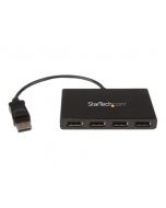 StarTech.com 4-Port Multi Monitor Adapter - DisplayPort 1.2 MST-Hub - 4x 1080p - DisplayPort Video-Splitter für erweiterte Desktop-Modi auf Windows-PCs - DP zu Quad DP-Monitoren (MSTDP124DP)