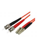 StarTech.com 1m Fiber Optic Cable - Multimode Duplex 50/125 - LSZH - LC/ST - OM2 - LC to ST Fiber Patch Cable - Patch-Kabel - ST multi-mode (M)