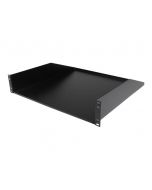 StarTech.com 2 HE 19 Fest montierbarer Schwerlast Fachboden für Server Rack/ Schrank bis 56 Kg - Fachboden für Serverschrank 45cm Tief - Rack - Regal - Schwarz - 2U - 48.3 cm (19")