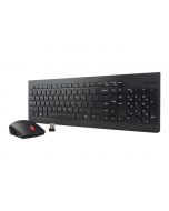 Lenovo Essential Wireless Combo - Tastatur-und-Maus-Set - kabellos - 2.4 GHz - Belgien - für S510; ThinkCentre M700; M71X; M810; M910; ThinkPad L470; T470; X1 Carbon (5th Gen)