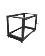 StarTech.com 12HE 4 Pfosten Open Frame Server Rack tiefenverstellbar mit Rollen / Nivellierfüße und Kabelverwaltung - Dell PowerEdge HP ProLiant ThinkServer (4POSTRACK12U)