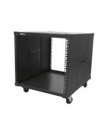 StarTech.com Mobiles Server Rack mit Griffen - rollbarer Serverschrank / Netzwerschrank - 9HE - Schrank - Schwarz - 9U - 58.4 cm (23")