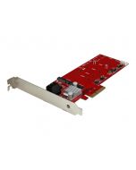 StarTech.com 2x M.2 NGFF SSD RAID Karte plus 2x SATA III Ports - PCIe - 2-fach M.2 RAID Controllerkarte plus zwei SATA Anschlüsse - Speichercontroller (RAID)