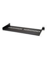 StarTech.com Belüfteter Server Rack Fachboden 1 HE - 175 mm Tief - Stahl - Rack - Regal - Schwarz - 1U - 17.8 cm (7")