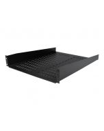 StarTech.com 2 HE 19 Fest montierbarer Fachboden für Server Rack/ Schrank bis 22 Kg - Belüfteter Fachboden für Serverschrank 55cm Tief - Rack - Regal - Schwarz - 2U - 55.9 cm (22")