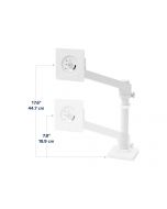 Ergotron NX - Befestigungskit (Arm-Einheit, Befestigungsmaterialien, Basis, Stange, Pivot) - für Monitor - weiß - Bildschirmgröße: bis zu 86,4 cm (bis zu 34 Zoll)