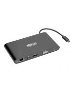 Eaton Tripp Lite Series USB 3.1 Gen 1 USB C Docking Station w/ USB-A, HDMI, VGA, mDP, Gigabit Ethernet, Mem Card, 3.5 mm & USB-C Charge 4K @ 30Hz, USB-C, USB Type C, USB Type-C