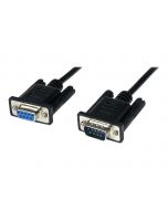 StarTech.com 1m Seriell DB9 RS-232 Nullmodemkabel - Schwarz - Stecker/Buchse - 9 Pin Null Modem Kabel - Nullmodemkabel - DB-9 (W)