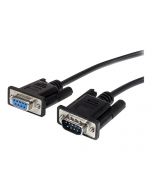 StarTech.com Serielles DB9 RS232 Verlängerungskabel 3m - RS 232 DB-9 Kabel Verlängerung- DB 9 (Stecker)