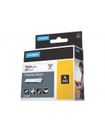 Dymo IND - Nylon - Klebstoff - Schwarz auf Weiß - Rolle (1,9 cm x 4 m)