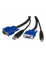 StarTech.com KVM Kabel USB VGA für KVM Switch 1,8m - Kabelsatz für KVM Umschalter 2x USB A/B Stecker 2x VGA Stecker- Octopuskabel - Tastatur- / Video- / Maus- / USB-Kabel - HD-15 (VGA)