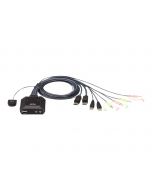 ATEN CS22DP - KVM-/Audio-/USB-Switch - 2 x KVM/Audio/USB