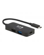 Eaton Tripp Lite Series USB C Multiport Adapter - HDMI 4K @ 60 Hz, 4:4:4, HDR, USB-A, USB-C PD 3.0 Charging (100W)