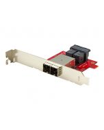 StarTech.com Mini-SAS Adapter - Dual SFF-8643 auf SFF-8644 - Voll und Low-Profile Slotblech - 12Gbit/s - SAS-Blende intern zu extern - SAS 12Gbit/s - 4x Mini SAS HD (SFF-8643)